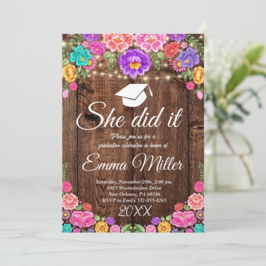 メキシコの卒業式で彼女がやった 招待状 (スタンド正面)