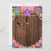 メキシコの卒業式で彼女がやった 招待状 (裏面)