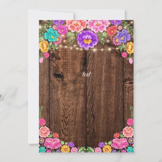 メキシコの卒業式で彼女がやった 招待状 (裏面)