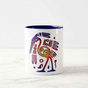 メキシコの古代デザイン ツートーンマグカップ