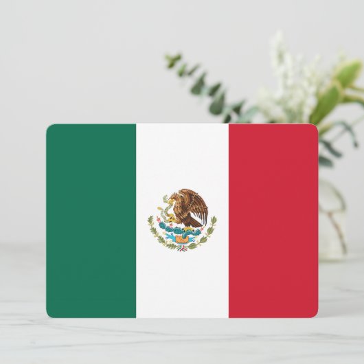 メキシコの国旗がデザインされた愛国的な招待状 招待状 (スタンド正面)