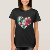 メキシコの国旗のハート Tシャツ (正面)