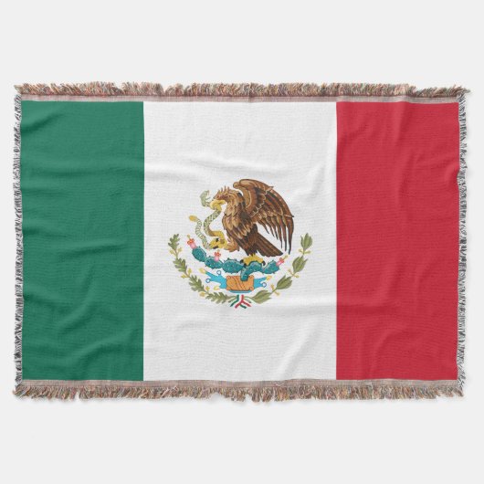 メキシコの国旗 スローブランケット (正面)