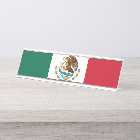メキシコの国旗 デスクネームプレート (正面)