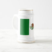 メキシコの国旗 ビールジョッキ (正面左)