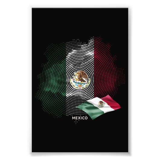 メキシコの国旗 フォトプリント            (正面)