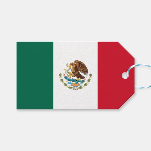 メキシコの国旗(メキシコ) ギフトタグ (正面(横))