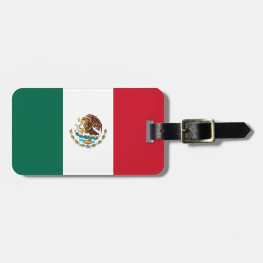 メキシコの国旗 ラゲッジタグ (正面横)