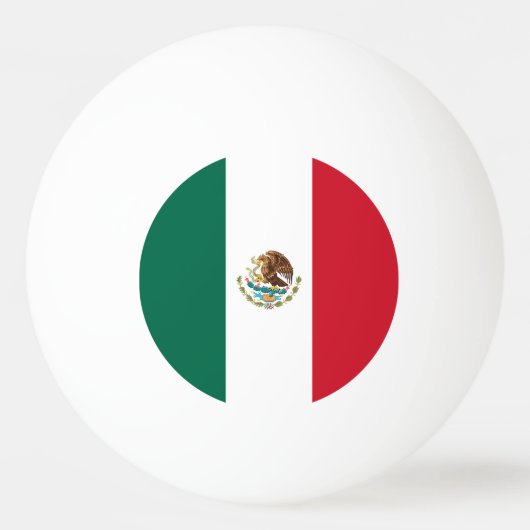 メキシコの国旗 卓球ボール (正面)