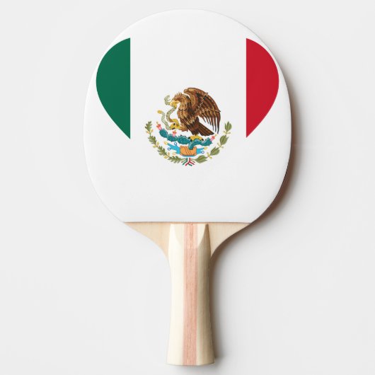 メキシコの国旗 卓球ラケット (正面)