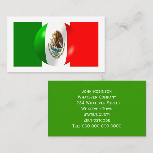 メキシコの国旗 名刺 (正面/裏面)