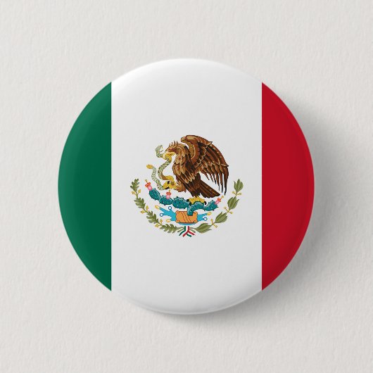 メキシコの国旗 缶バッジ (正面)