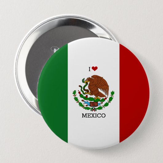 メキシコの国旗 缶バッジ (正面&裏面)