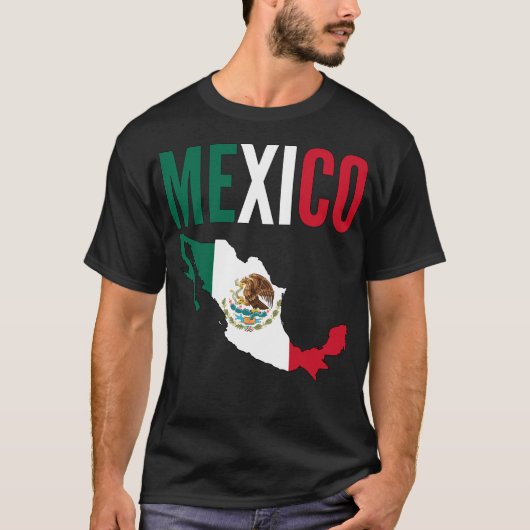メキシコの国民の地図のTシャツ Tシャツ (正面)