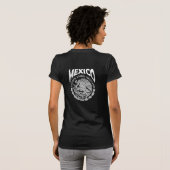 メキシコの国章 LIBREラベル ブラックTシャツ Tシャツ (裏面フル)