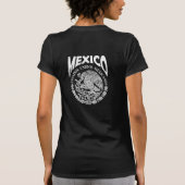 メキシコの国章 LIBREラベル ブラックTシャツ Tシャツ (裏面)