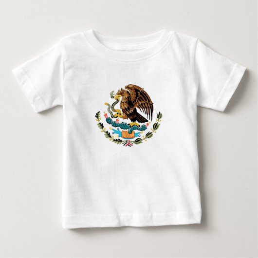 メキシコの国章Tシャツ ベビーTシャツ (正面)