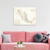 メキシコの地図と旅行に出かけよう キャンバスプリント (インサイチュ (リビング))