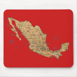 メキシコの地図のマウスパッド マウスパッド