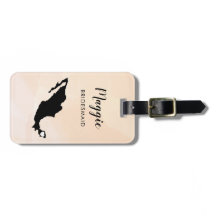 メキシコの地図の荷物のラベル、結婚披露宴の歓迎