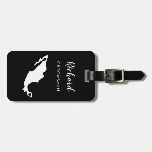 メキシコの地図の荷物タグ、結婚式のパーティーのウェルカムラグ ラゲッジタグ (正面横)