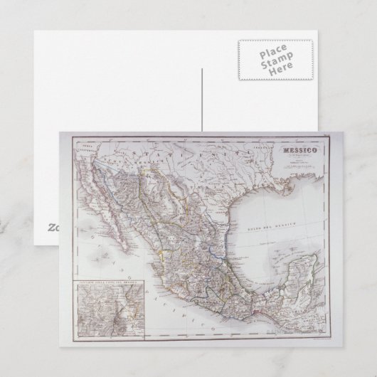 メキシコの地図2 ポストカード (正面/裏面)