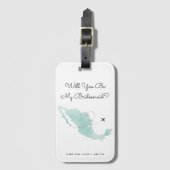 メキシコの地図 |カボ |お前は俺の花嫁のメイドか？ ラゲッジタグ (正面縦)