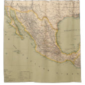 メキシコの地図 シャワーカーテン (正面)