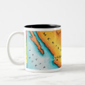 メキシコの地図 ツートーンマグカップ (左)