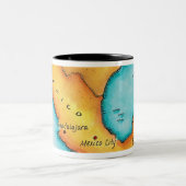 メキシコの地図 ツートーンマグカップ (中央)