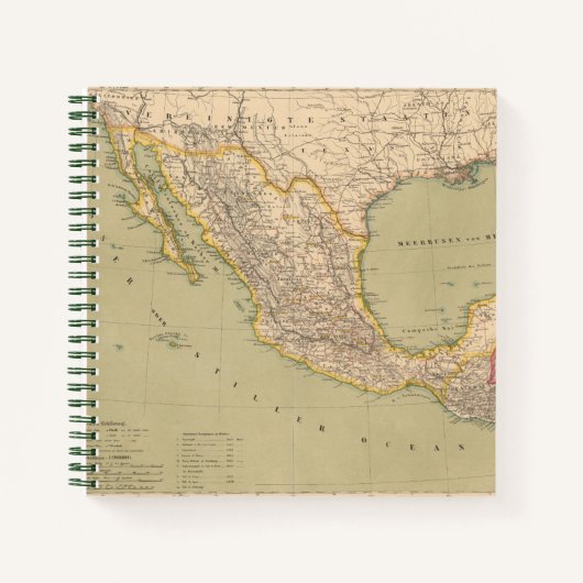 メキシコの地図 ノートブック (正面)