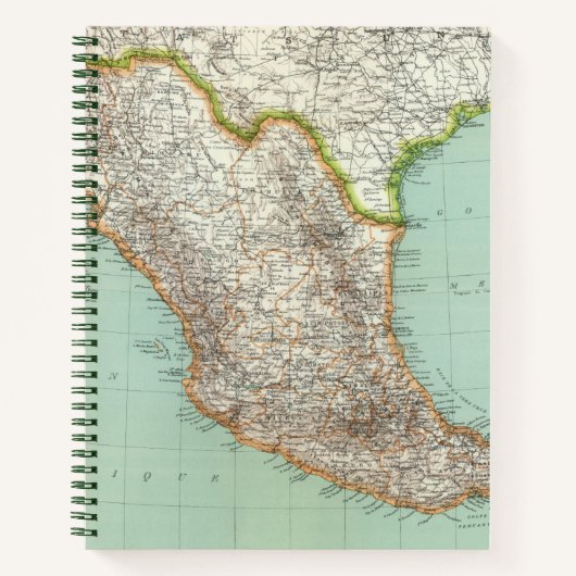 メキシコの地図 ノートブック (正面)
