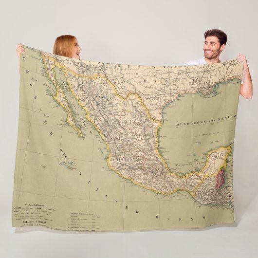 メキシコの地図 フリースブランケット (インサイチュ)