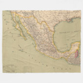 メキシコの地図 フリースブランケット (正面(横))