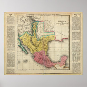 メキシコの地図 ポスター