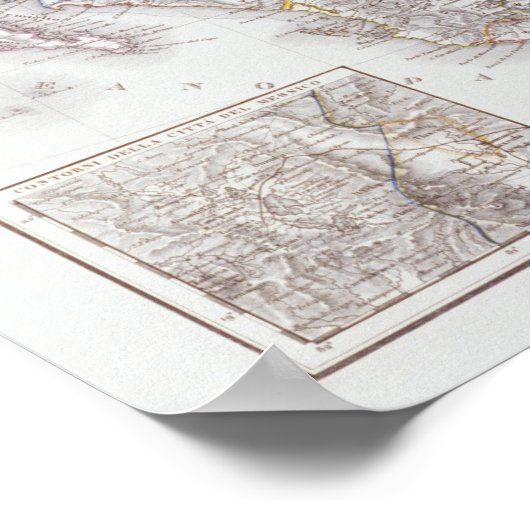 メキシコの地図 ポスター (角)