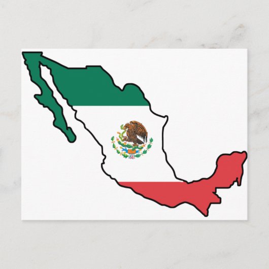 メキシコの地図 ポストカード (正面)