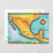 メキシコの地図 ポストカード (正面/裏面)
