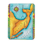 メキシコの地図 マグネット (縦)