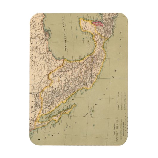 メキシコの地図 マグネット (縦)