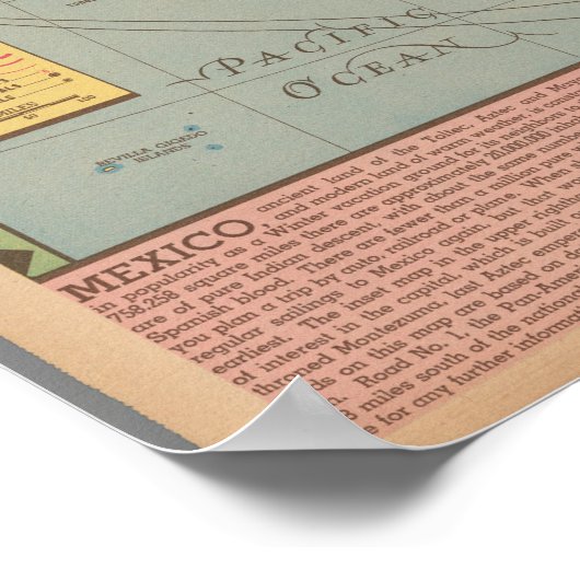 メキシコの地図 – 「私たちの南の隣人」 ポスター (角)