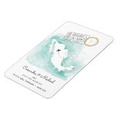 メキシコの地図 | Playa del Carmen目的地の結婚式 マグネット (左側)