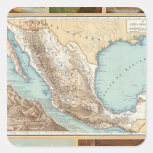 メキシコの地形 スクエアシール