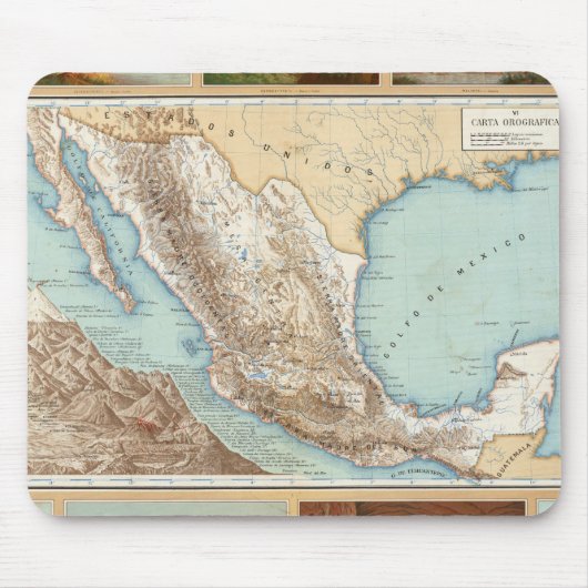 メキシコの地形 マウスパッド (正面)