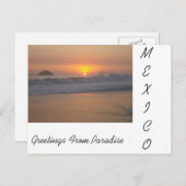 メキシコの夕日 ポストカード (正面/裏面)