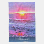 メキシコの夕日 0909 キッチンタオル (縦)