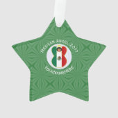 メキシコの天使クリスマスフラグ パーソナライズ  オーナメント (裏面)
