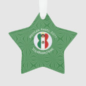 メキシコの天使クリスマスフラグ パーソナライズ  オーナメント (正面)