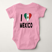 メキシコの女の子が大好き ベビーボディスーツ (裏面)