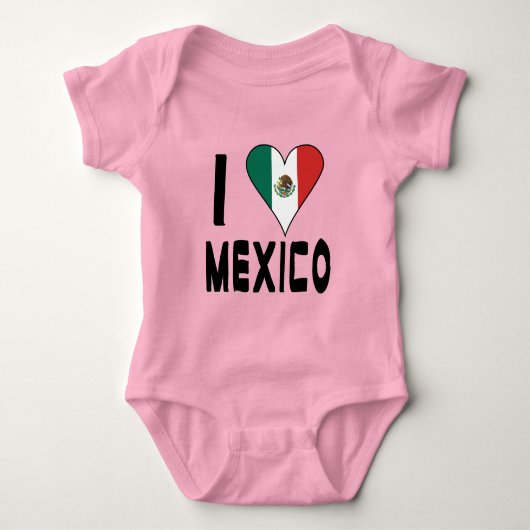 メキシコの女の子が大好き ベビーボディスーツ (正面)